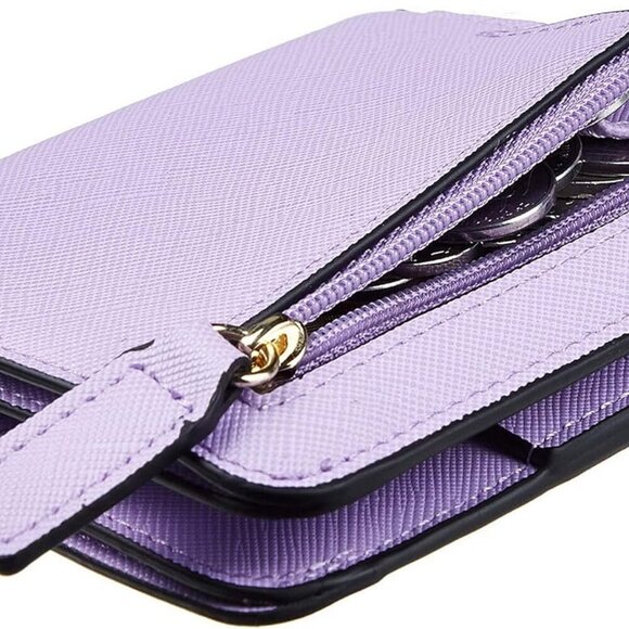 Women's Leather RFID Wallet Compact Bifold Purse With ID Window - Picture 1 of 9